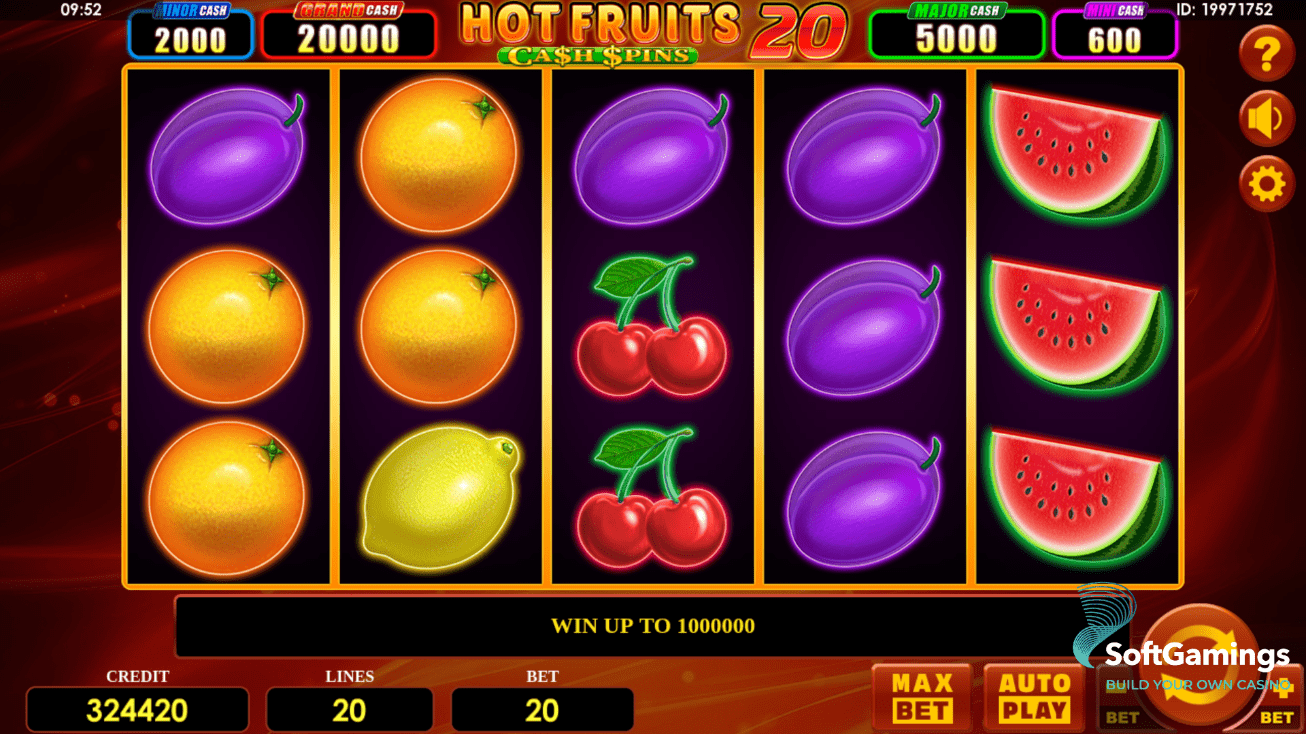 Hot Fruits 20 Cash Spins