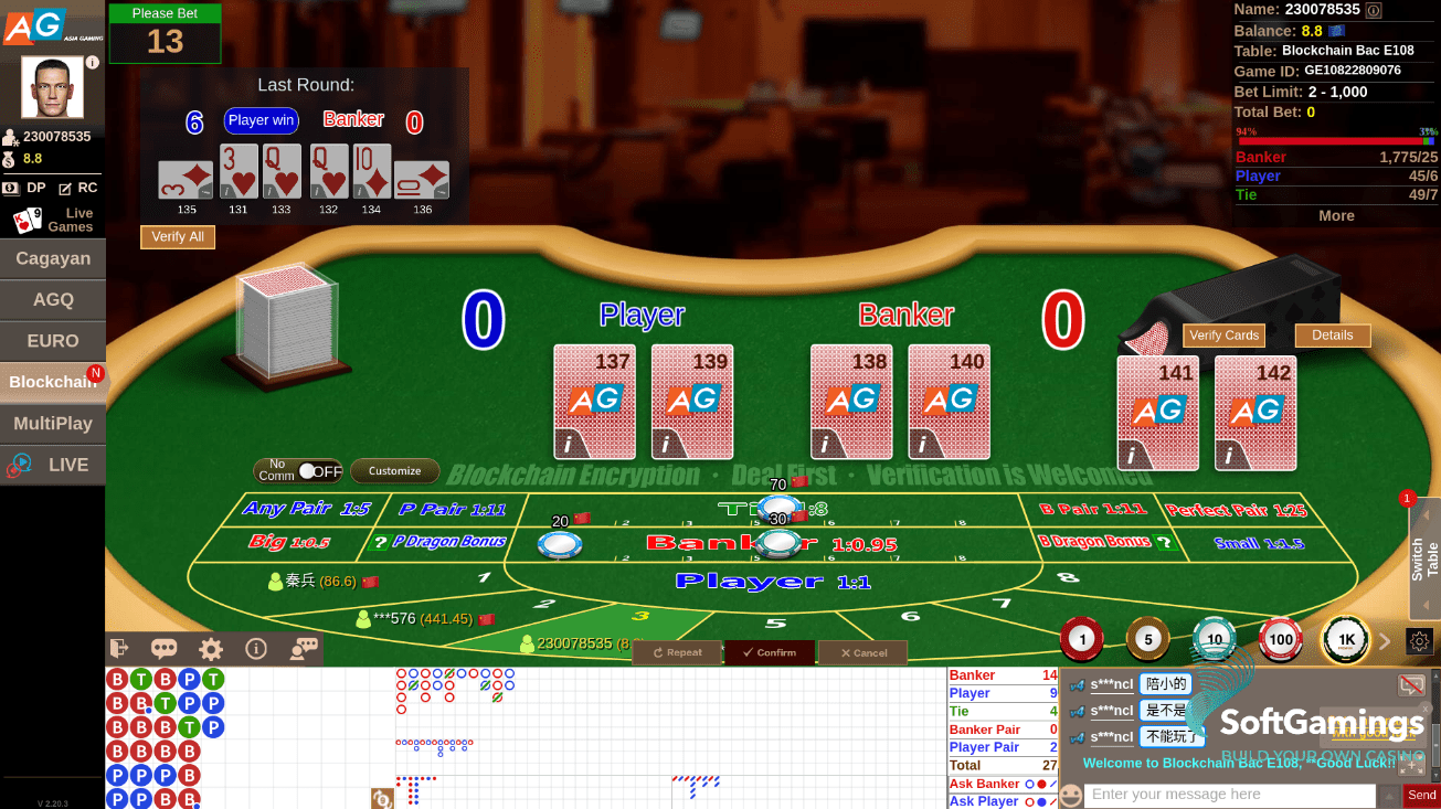 Blockchain Baccarat E108
