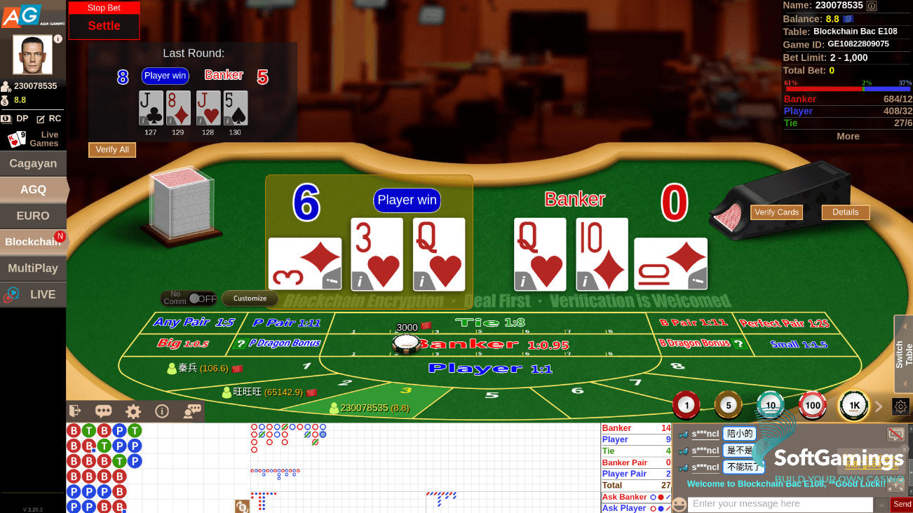 Blockchain Baccarat E108