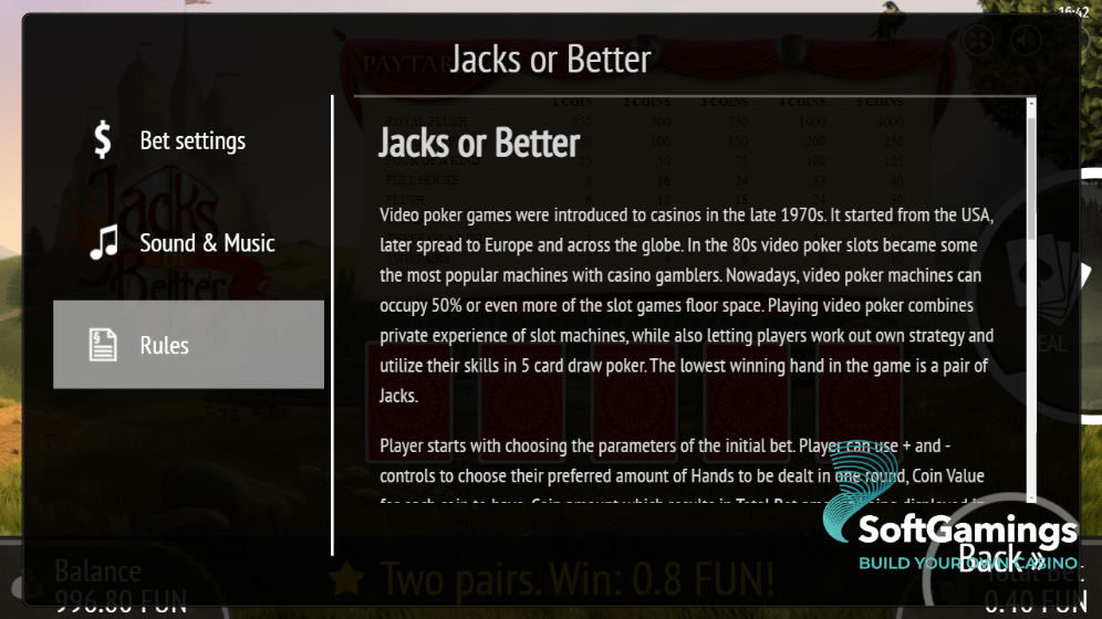 Jacks or Better