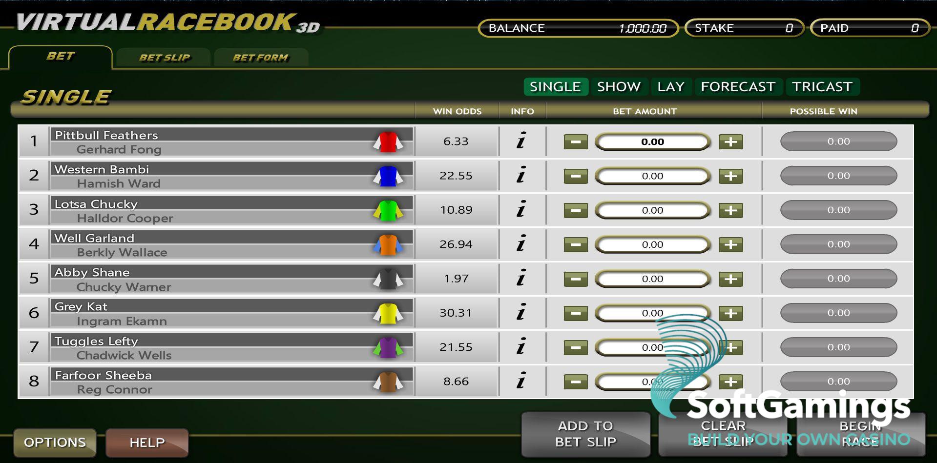 Virtual Racebook 3D