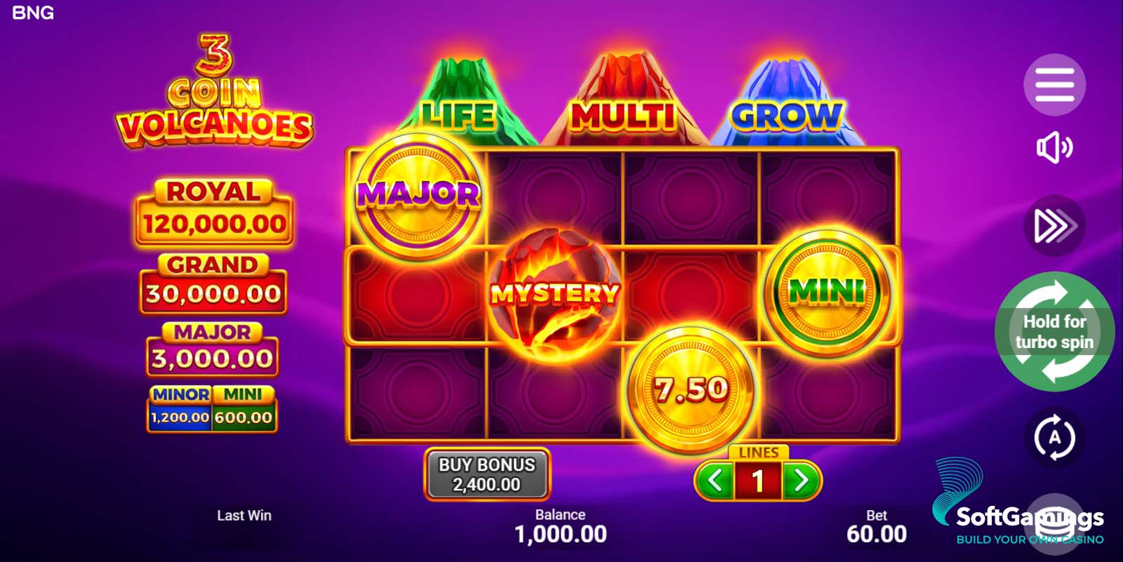3 Coin Volcanoes