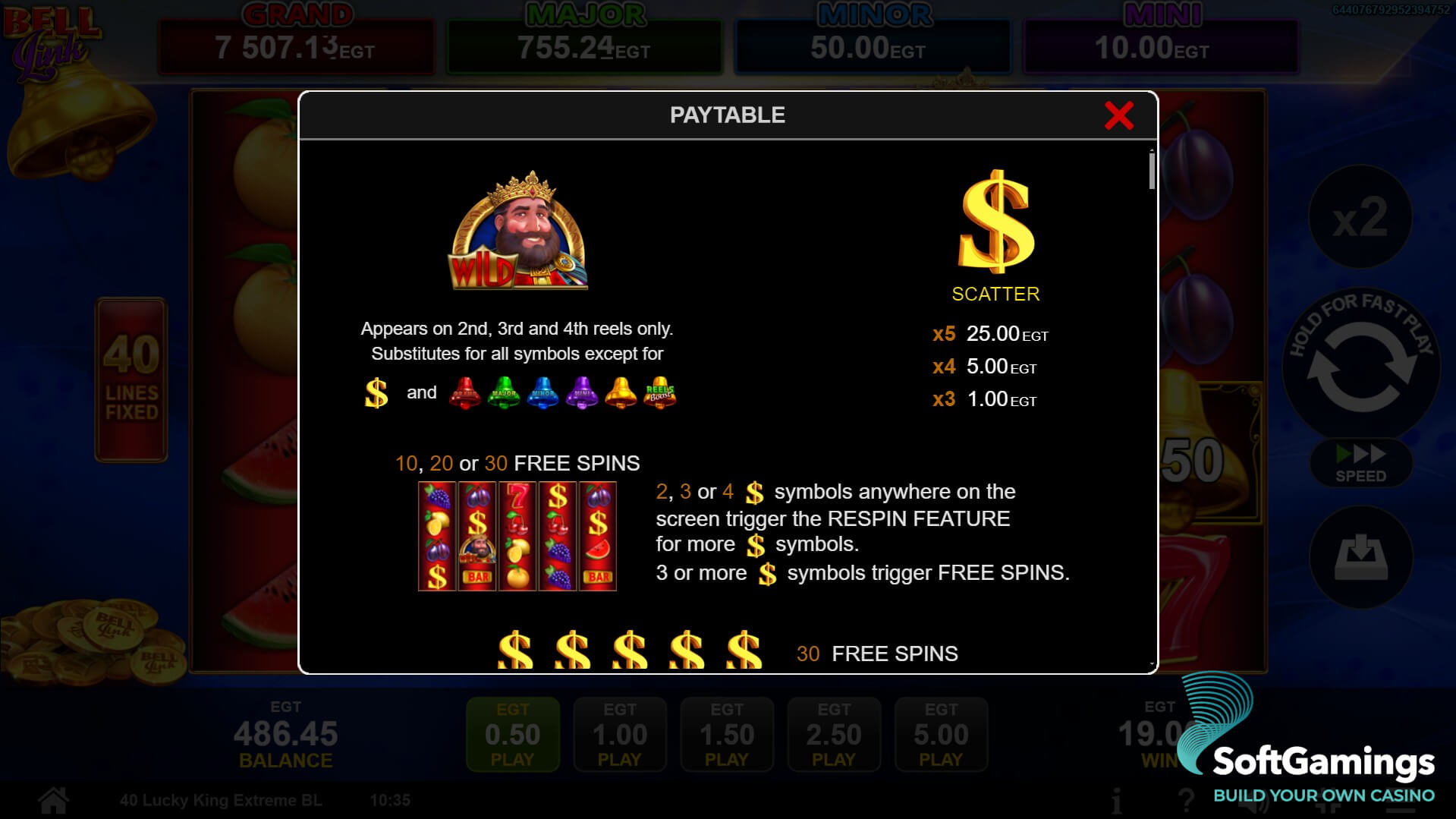 40 Lucky King Extreme Bell Link