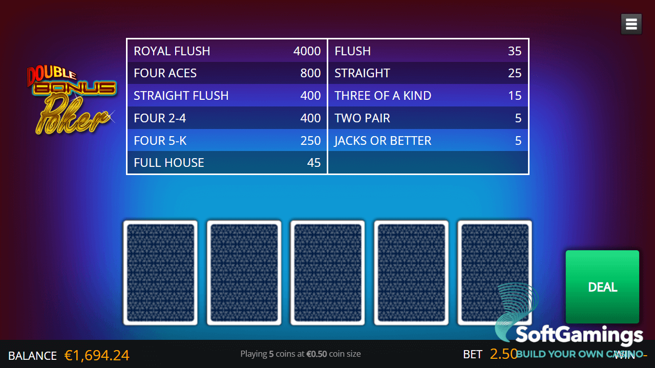 Double Bonus Poker