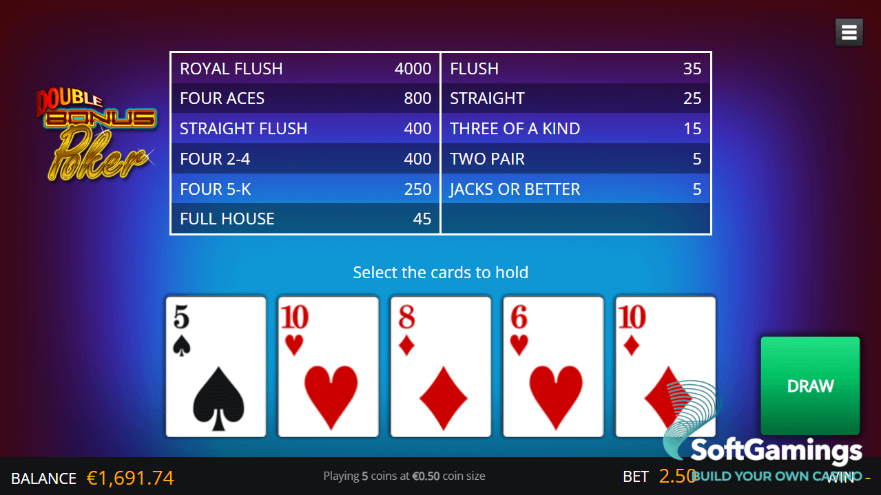 Double Bonus Poker