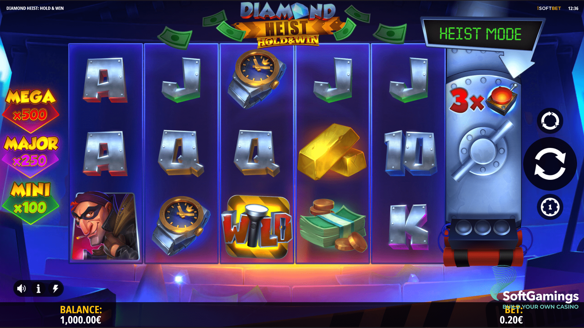 Diamond Heist: Hold & Win