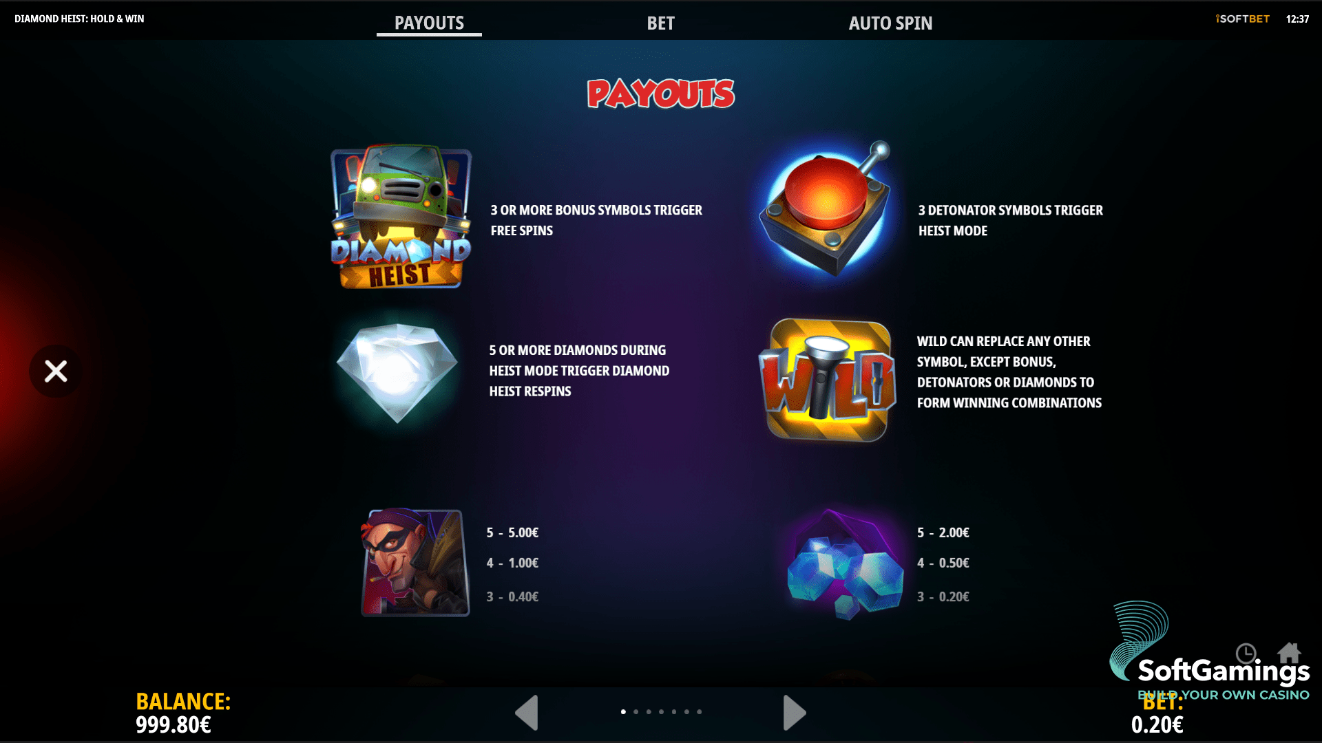 Diamond Heist: Hold & Win