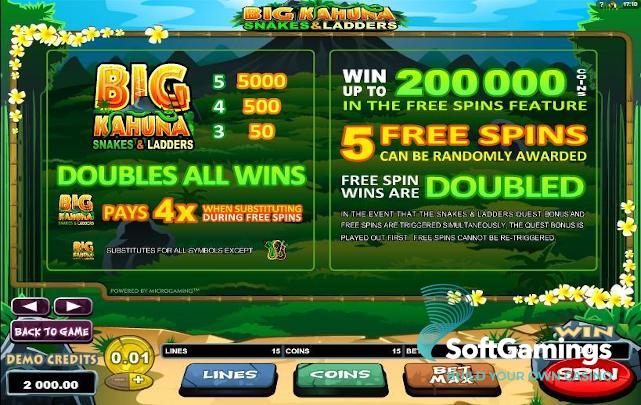 Big Kahuna-Snakes & Ladders