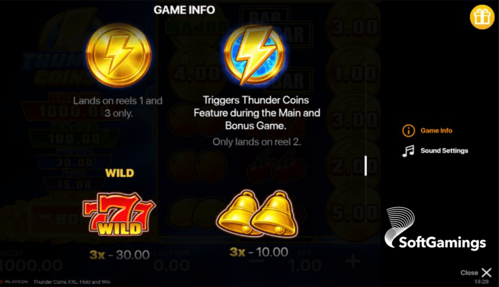 Thunder Coins XXL: Hold and Win