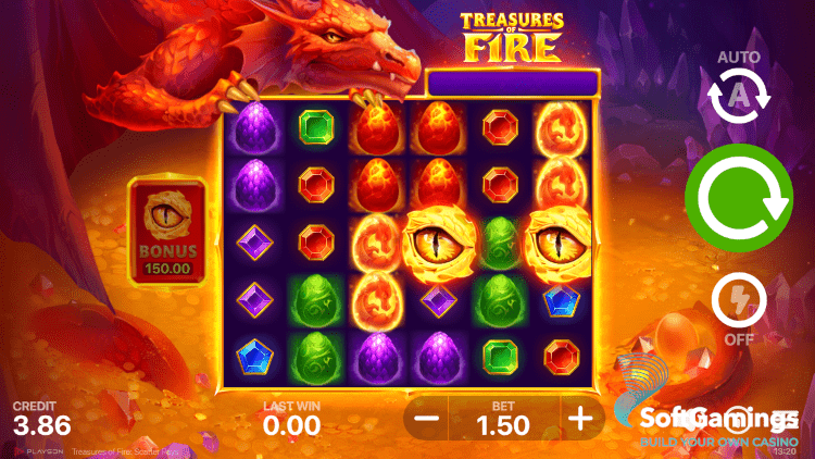 Treasures Of Fire: Scatter Pays