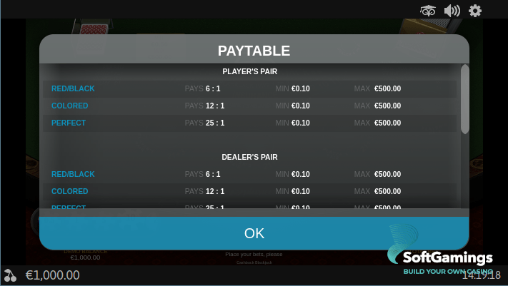 Blackjack Cashback