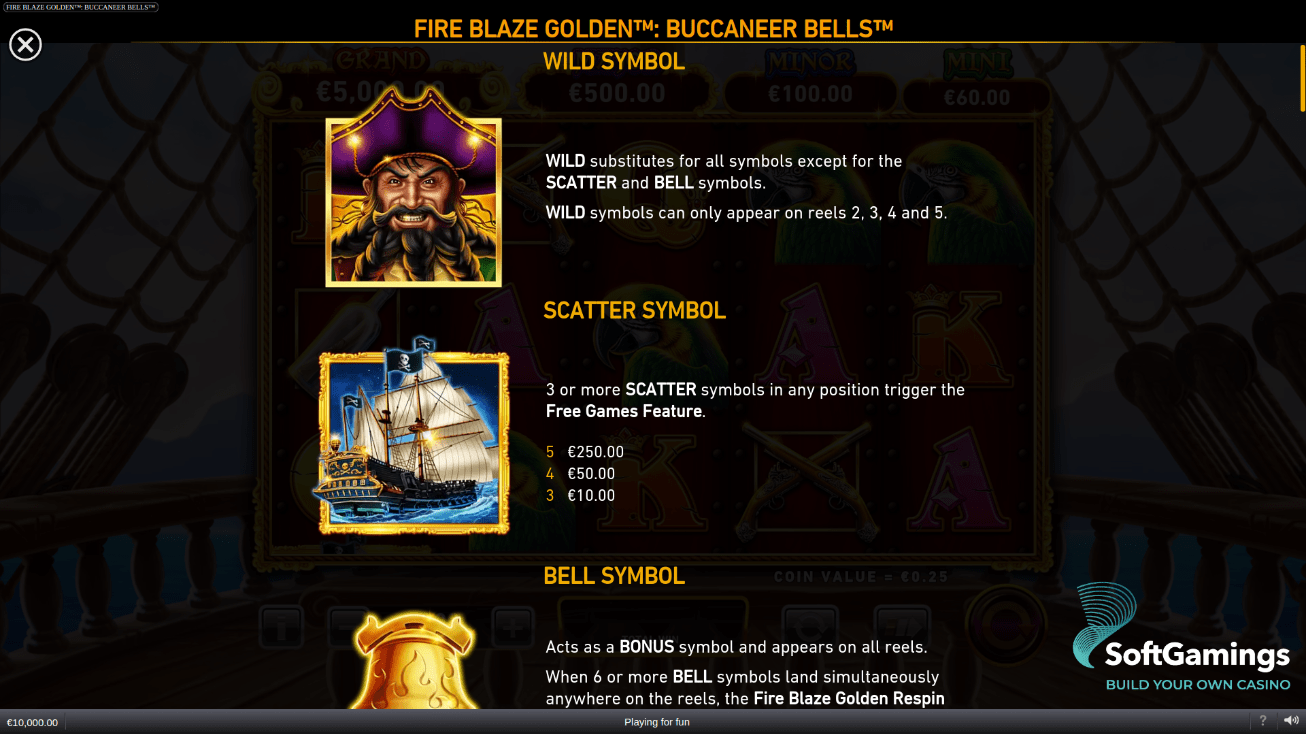 Buccaneer Bells: Fire Blaze Golden