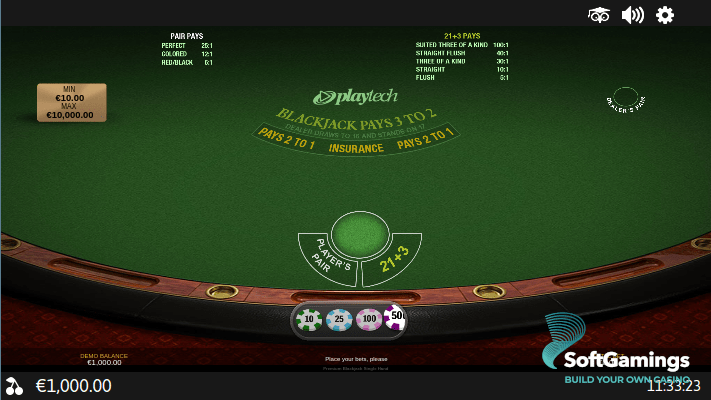 Premium Blackjack Single Hand