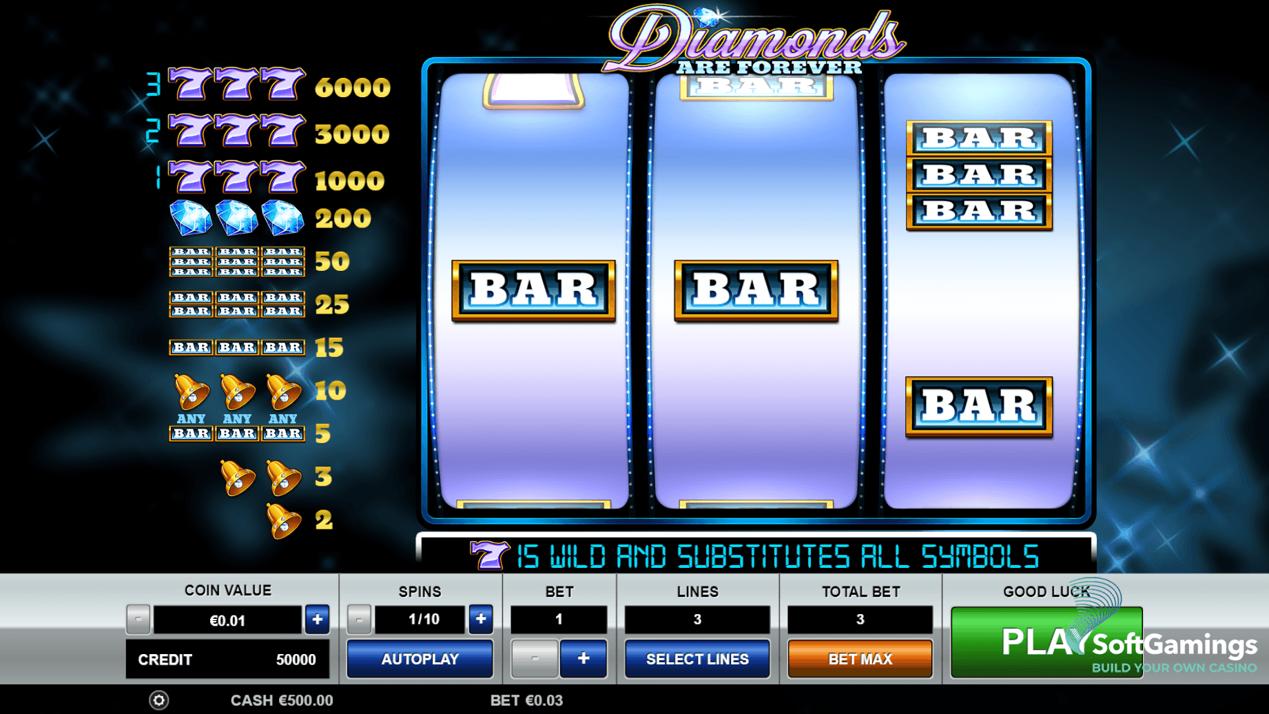 Diamonds Are Forever 3 Lines