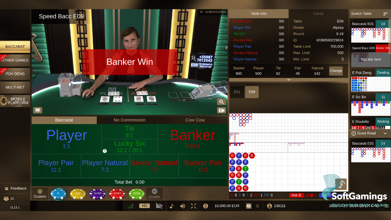 Speed Baccarat E09