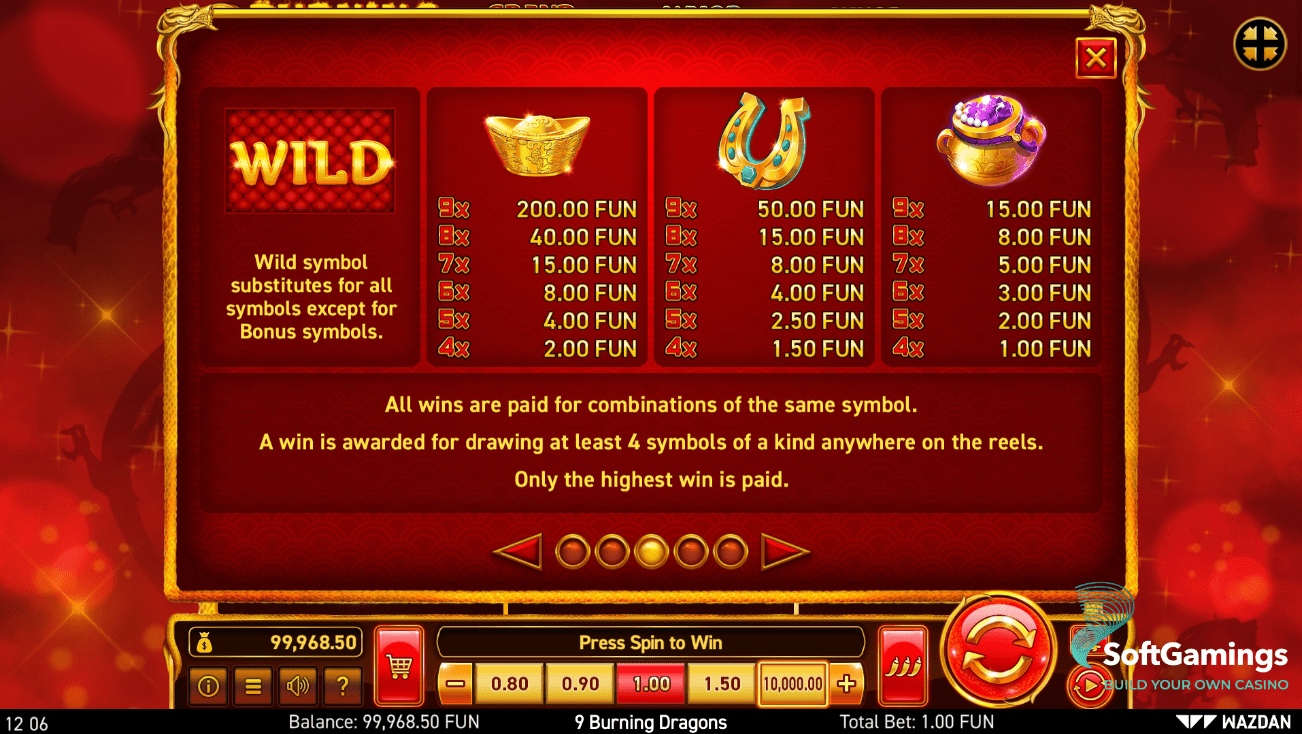 9 Burning Dragons