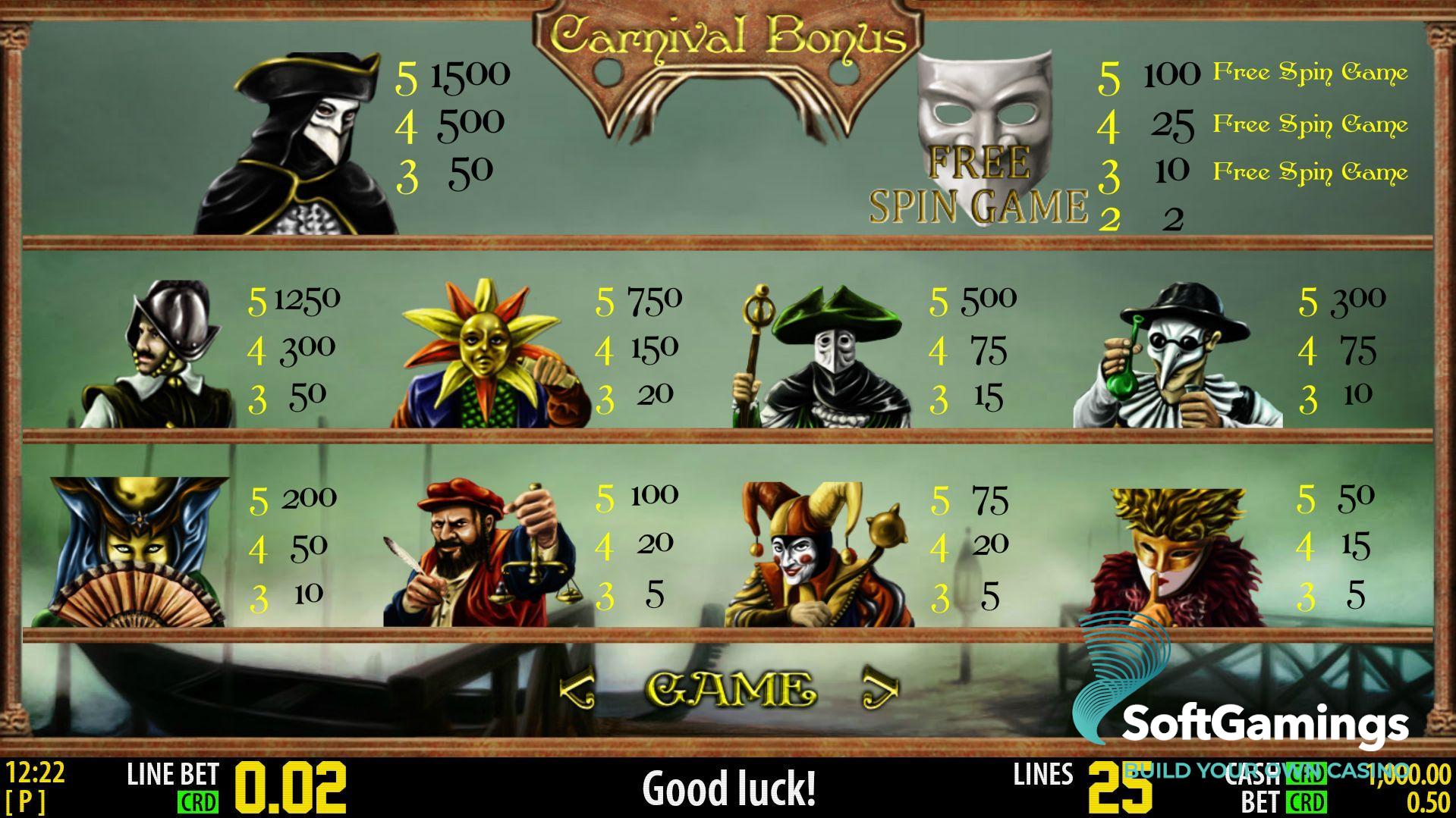 Carnival Bonus HD
