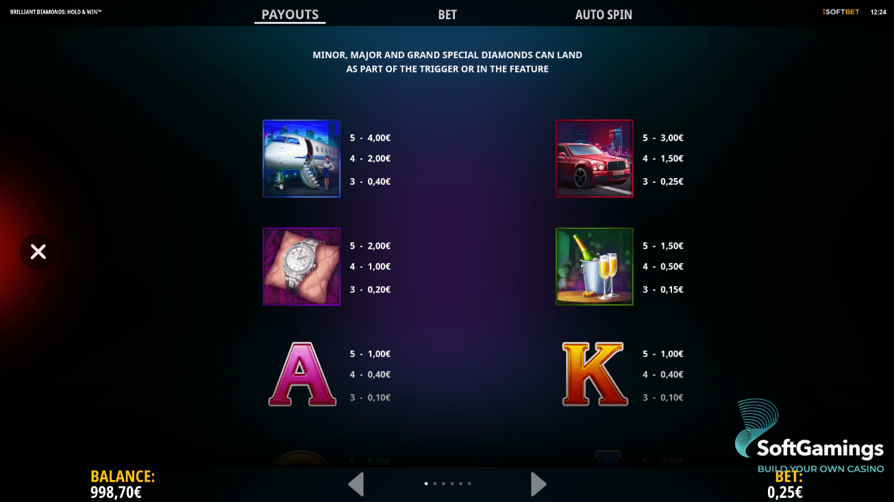 Brilliant Diamonds: Hold & Win