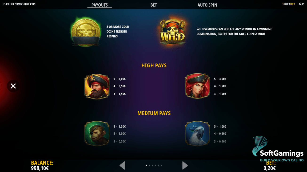 Plunderin' Pirates: Hold & Win